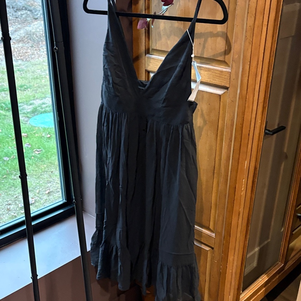 Jcrew- 100% Silk Elegant Black Strapless Dress